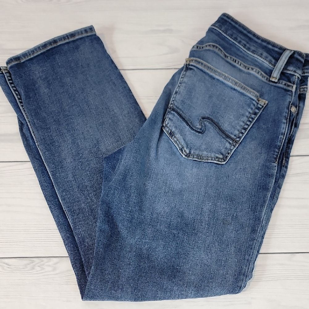 Silver Jeans Avery Straight Leg Blue Denim Jeans Womens Size Waist 30